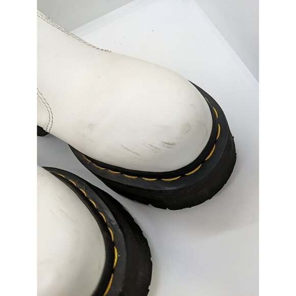 🤘😎 Dr. Martens Women's 2976 Quad Chelsea White Boots Size W5 US 6-6.5 - Picture 4 of 11